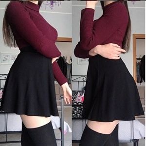 Super cute short black streetwear society skirt!